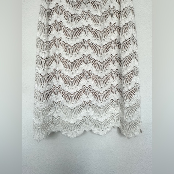 Free People x Nightcap Mariposa Lace Cutout Mini Dress Dove size Small NWT - Picture 16 of 16